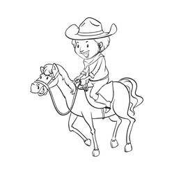 Dibujo Vaquero (Personajes) #213537 para imprimir y colorear