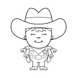 Dibujo Vaquero (Personajes) #213538 para imprimir y colorear