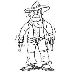 Dibujo Vaquero (Personajes) #213541 para imprimir y colorear