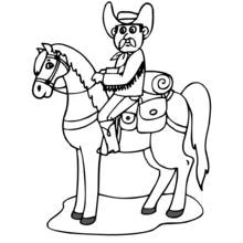 Dibujo Vaquero (Personajes) #91415 para imprimir y colorear