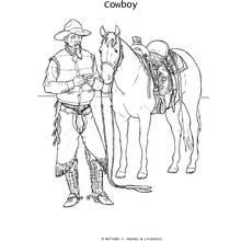 Dibujo Vaquero (Personajes) #91539 para imprimir y colorear