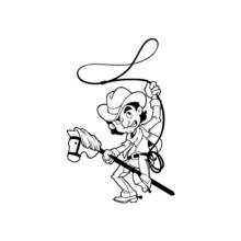Dibujo Vaquero (Personajes) #91591 para imprimir y colorear
