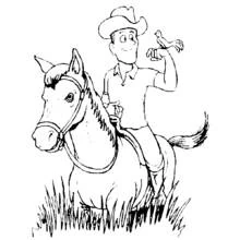 Dibujo Vaquero (Personajes) #91643 para imprimir y colorear