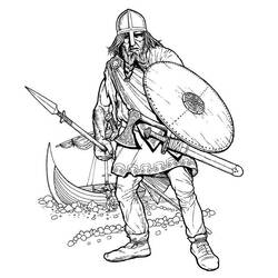 Dibujo para colorear: Vikingo (Personajes) #149340 - Dibujos para colorear