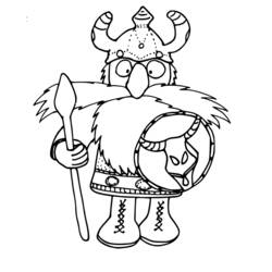 Dibujo para colorear: Vikingo (Personajes) #149345 - Dibujos para Colorear y Pintar