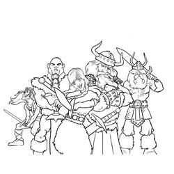 Dibujo para colorear: Vikingo (Personajes) #149370 - Dibujos para colorear