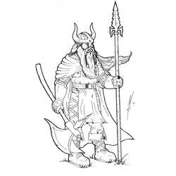 Dibujo para colorear: Vikingo (Personajes) #149445 - Dibujos para Colorear y Pintar