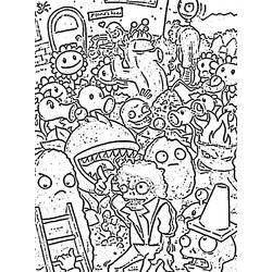 Dibujo para colorear: Zombi (Personajes) #85635 - Dibujos para colorear