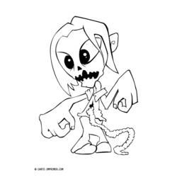 Dibujo para colorear: Zombi (Personajes) #85701 - Dibujos para Colorear e Imprimir Gratis
