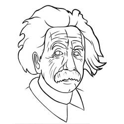 Dibujo para colorear: Albert Einstein (Personas Famosas) #190719 - Dibujos para Colorear e Imprimir Gratis