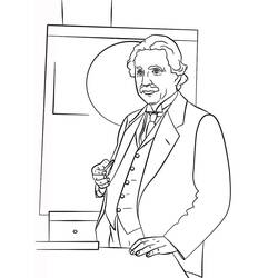 Dibujo para colorear: Albert Einstein (Personas Famosas) #190720 - Dibujos para Colorear e Imprimir Gratis