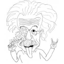 Dibujo para colorear: Albert Einstein (Personas Famosas) #190721 - Dibujos para Colorear e Imprimir Gratis