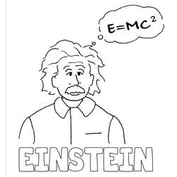 Dibujo para colorear: Albert Einstein (Personas Famosas) #190722 - Dibujos para Colorear e Imprimir Gratis