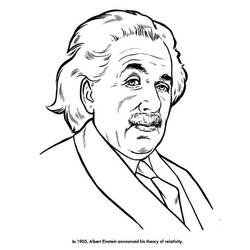 Dibujo para colorear: Albert Einstein (Personas Famosas) #190723 - Dibujos para Colorear e Imprimir Gratis