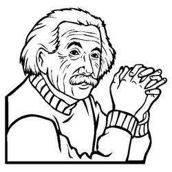 Dibujo para colorear: Albert Einstein (Personas Famosas) #190725 - Dibujos para Colorear e Imprimir Gratis