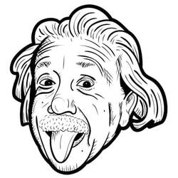 Dibujo para colorear: Albert Einstein (Personas Famosas) #190726 - Dibujos para Colorear e Imprimir Gratis