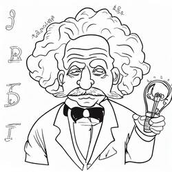 Dibujo para colorear: Albert Einstein (Personas Famosas) #190727 - Dibujos para Colorear e Imprimir Gratis