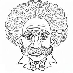 Dibujo para colorear: Albert Einstein (Personas Famosas) #190729 - Dibujos para Colorear e Imprimir Gratis