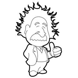 Dibujo para colorear: Albert Einstein (Personas Famosas) #190730 - Dibujos para Colorear e Imprimir Gratis