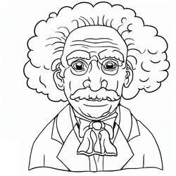 Dibujo para colorear: Albert Einstein (Personas Famosas) #190731 - Dibujos para Colorear e Imprimir Gratis