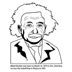 Dibujo para colorear: Albert Einstein (Personas Famosas) #190733 - Dibujos para Colorear e Imprimir Gratis