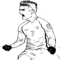 Dibujo para colorear: Antoine Griezmann (Personas Famosas) #188421 - Dibujos para Colorear e Imprimir Gratis