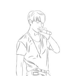 Dibujo para colorear: BTS (Personas Famosas) #202333 - Dibujos para Colorear e Imprimir Gratis