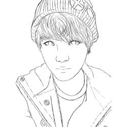 Dibujo para colorear: BTS (Personas Famosas) #202336 - Dibujos para Colorear e Imprimir Gratis
