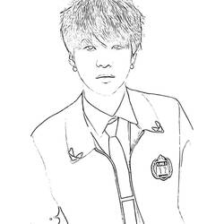 Dibujo para colorear: BTS (Personas Famosas) #202337 - Dibujos para Colorear e Imprimir Gratis