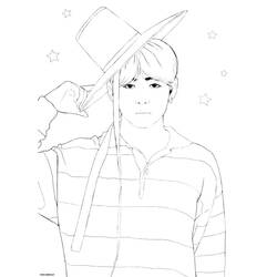 Dibujo para colorear: BTS (Personas Famosas) #202338 - Dibujos para Colorear e Imprimir Gratis