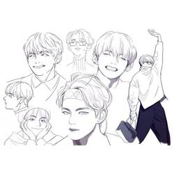 Dibujos para colorear: BTS - Dibujos para Colorear e Imprimir Gratis