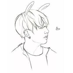 Dibujo para colorear: BTS (Personas Famosas) #202349 - Dibujos para Colorear e Imprimir Gratis