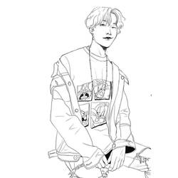 Dibujo para colorear: BTS (Personas Famosas) #202351 - Dibujos para Colorear e Imprimir Gratis