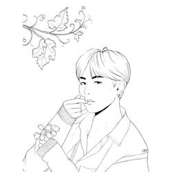 Dibujo para colorear: BTS (Personas Famosas) #202352 - Dibujos para Colorear e Imprimir Gratis
