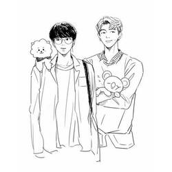 Dibujo para colorear: BTS (Personas Famosas) #202355 - Dibujos para Colorear e Imprimir Gratis