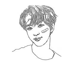 Dibujo para colorear: BTS (Personas Famosas) #202359 - Dibujos para Colorear e Imprimir Gratis