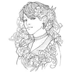 Dibujo para colorear: BTS (Personas Famosas) #202365 - Dibujos para Colorear e Imprimir Gratis