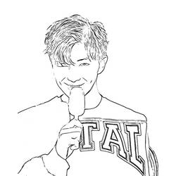 Dibujo para colorear: BTS (Personas Famosas) #202366 - Dibujos para Colorear e Imprimir Gratis
