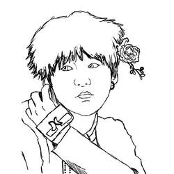 Dibujo para colorear: BTS (Personas Famosas) #202369 - Dibujos para Colorear e Imprimir Gratis