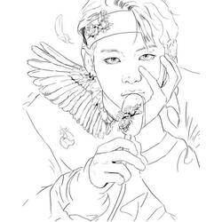 Dibujo para colorear: BTS (Personas Famosas) #202370 - Dibujos para Colorear e Imprimir Gratis