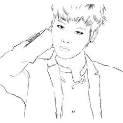 Dibujo para colorear: BTS (Personas Famosas) #202386 - Dibujos para Colorear e Imprimir Gratis