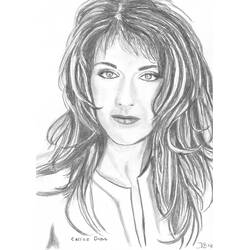 Dibujos para colorear: Celine Dion - Dibujos para Colorear e Imprimir Gratis