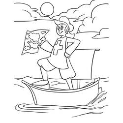 Dibujos para colorear: Cristóbal Colón - Dibujos para Colorear e Imprimir Gratis
