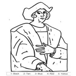 Dibujo para colorear: Cristóbal Colón (Personas Famosas) #173568 - Dibujos para Colorear e Imprimir Gratis