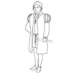 Dibujo para colorear: Cristóbal Colón (Personas Famosas) #173569 - Dibujos para Colorear e Imprimir Gratis