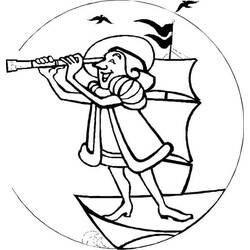 Dibujo para colorear: Cristóbal Colón (Personas Famosas) #173577 - Dibujos para Colorear e Imprimir Gratis