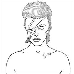 Dibujo para colorear: David Bowie (Personas Famosas) #122245 - Dibujos para Colorear e Imprimir Gratis