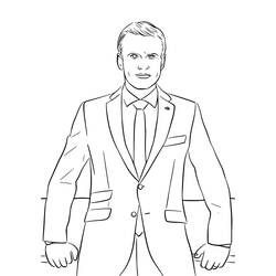 Dibujos para colorear: Emmanuel Macron - Dibujos para Colorear e Imprimir Gratis
