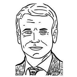 Dibujo para colorear: Emmanuel Macron (Personas Famosas) #188310 - Dibujos para Colorear e Imprimir Gratis