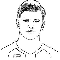 Dibujos para colorear: Erling Haaland - Dibujos para Colorear e Imprimir Gratis